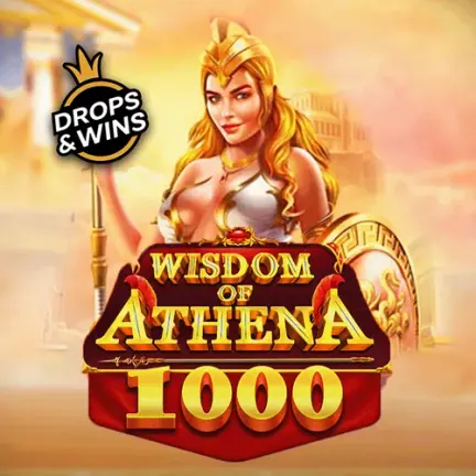 Wisdom of Athena 1000 slot oyunu kapak görseli, miğferli Athena