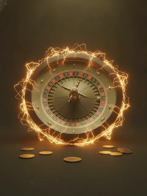 XXXtreme Lightning Roulette için yoğun şimşeklerle sarılı rulet çarkı